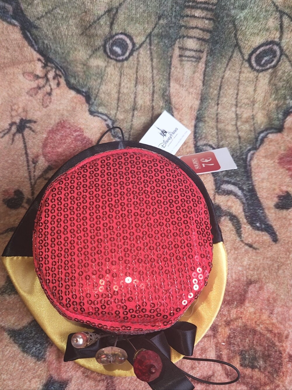 NWT Disney Parks Queen of Hearts mini top hat fascinator - Picture 7 of 10